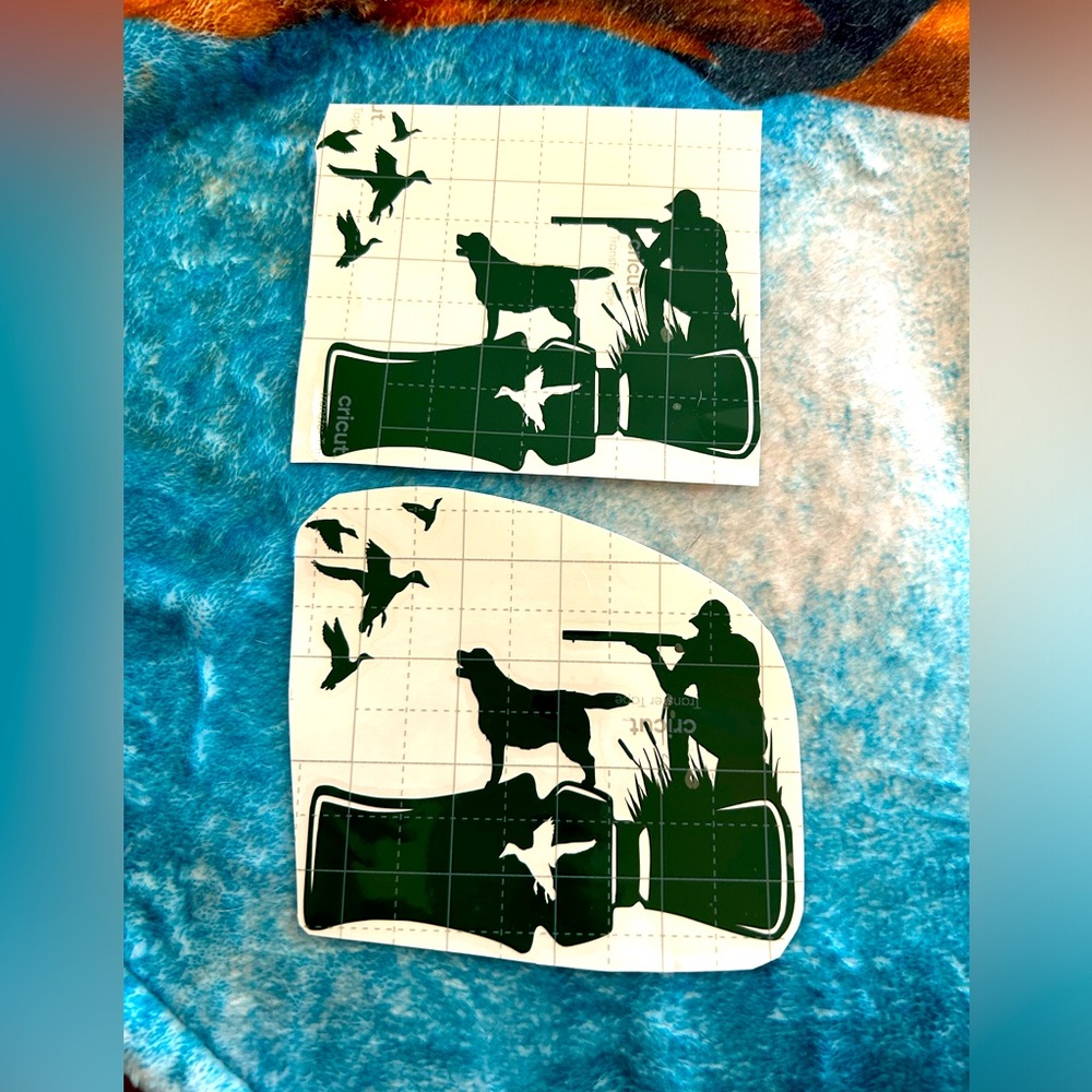 Dark Green Double Decal Duck Hunter